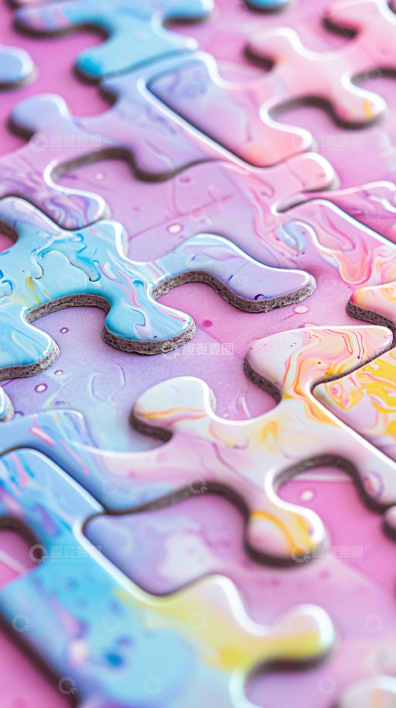 高清大图下载【趣麦麦图】彩色拼图