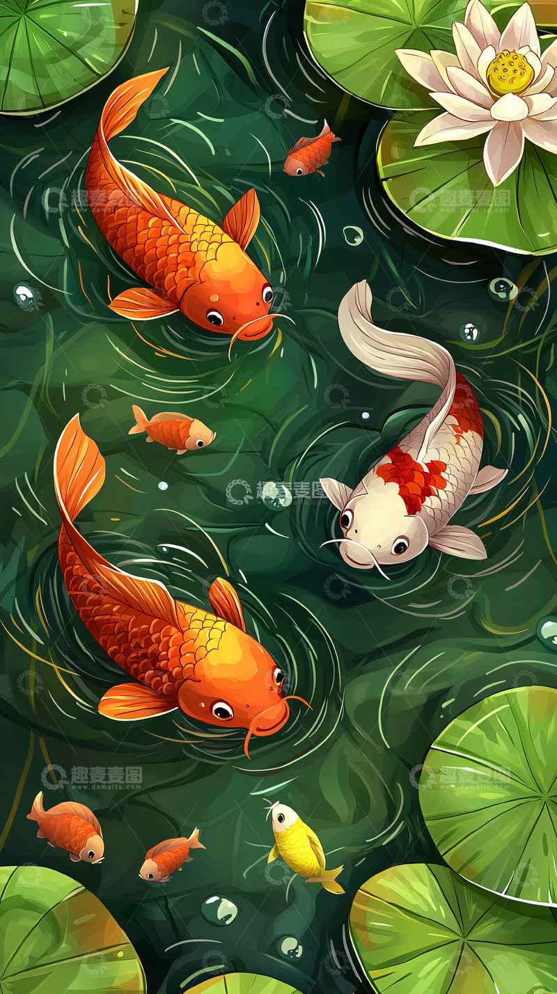 高清大图下载【趣麦麦图】鲤鱼