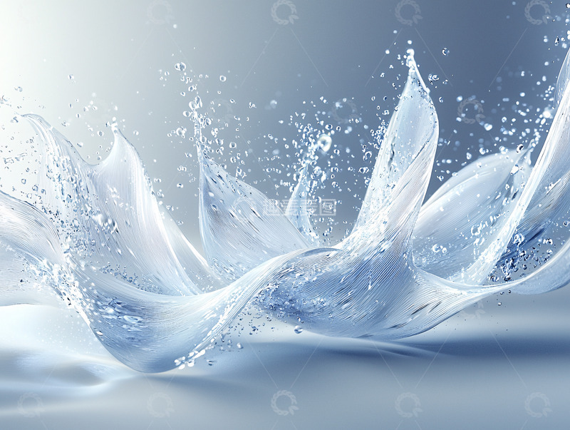 高清大图下载【趣麦麦图】水花四溅的清澈液体