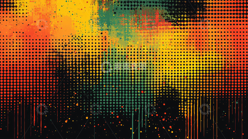 高清大图下载【趣麦麦图】抽象彩色油漆喷溅