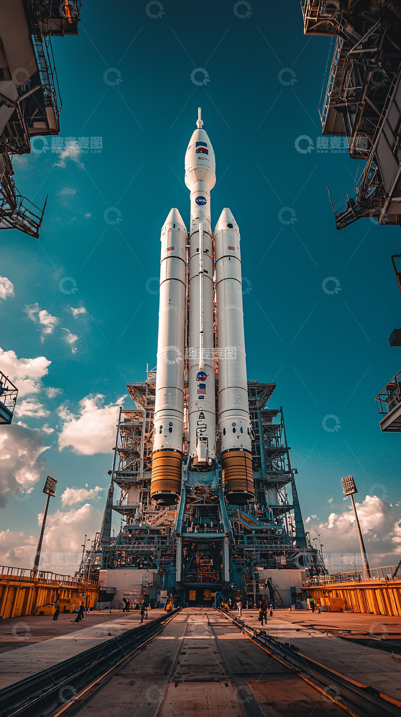 高清大图下载【趣麦麦图】太空火箭发射准备