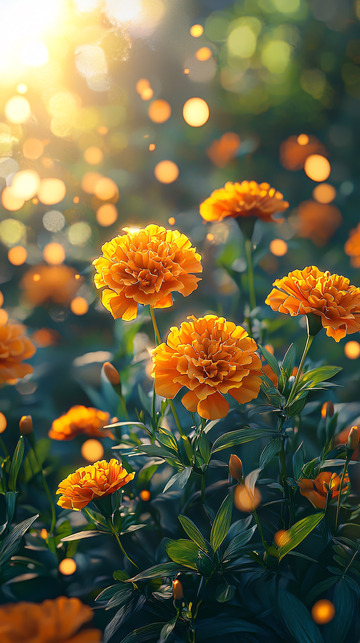 阳光下的金盏花