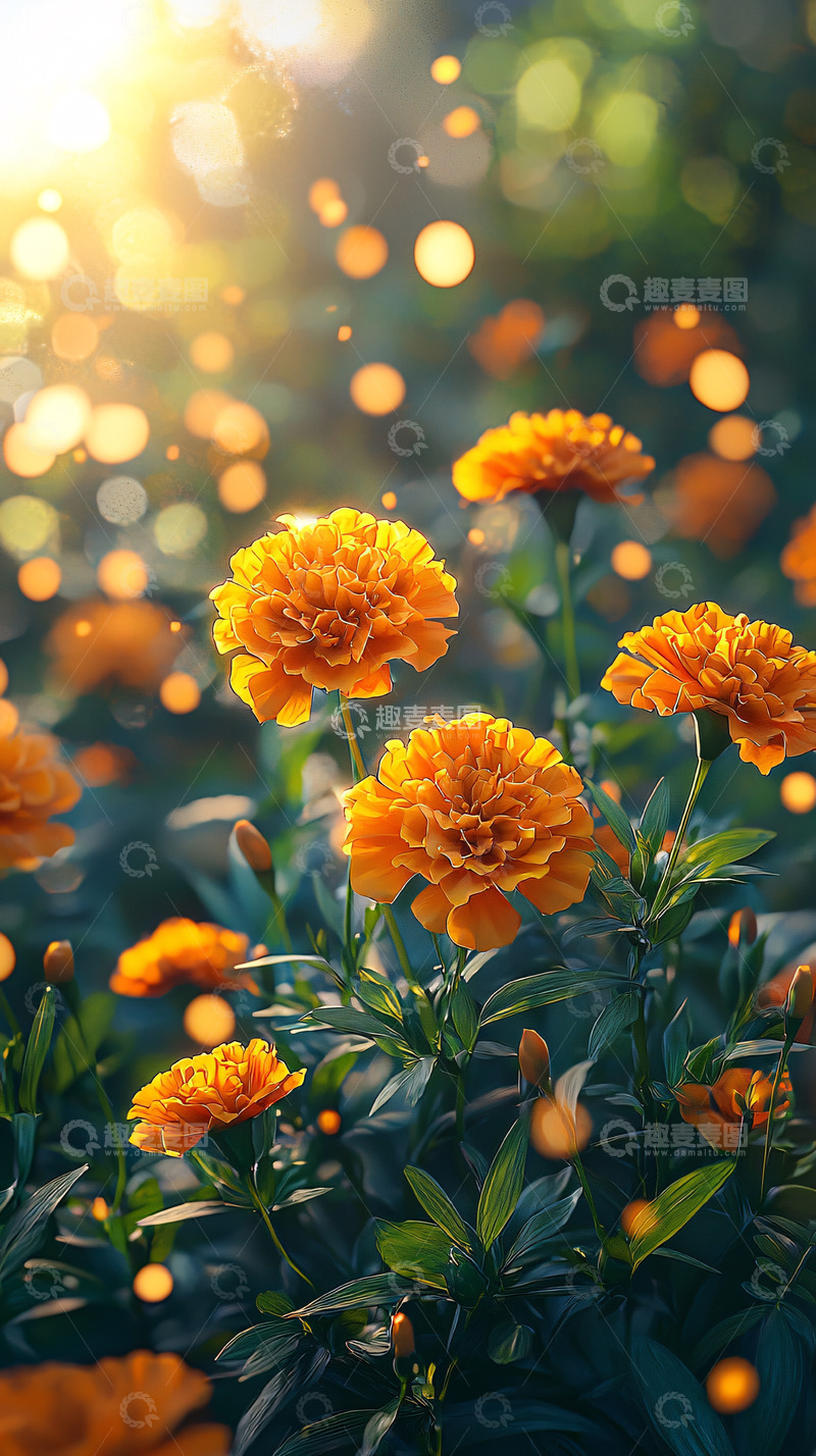 高清大图下载【趣麦麦图】阳光下的金盏花
