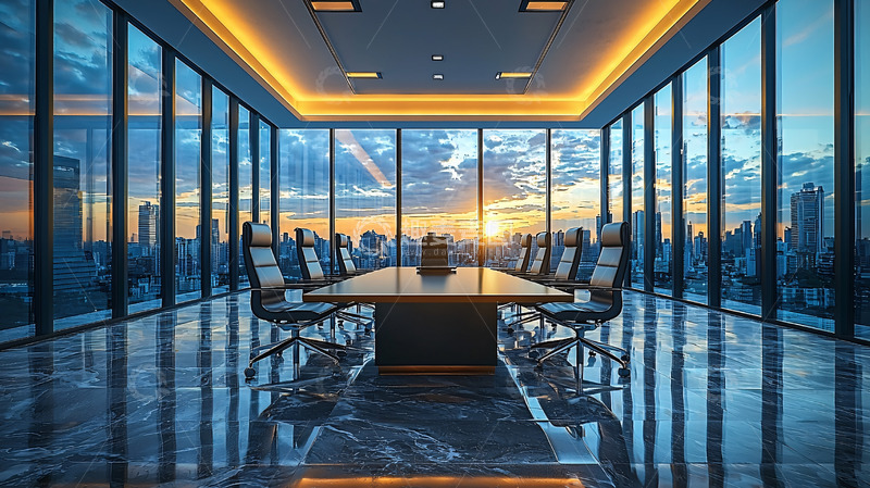 高清大图下载【趣麦麦图】现代化高层写字楼会议室
