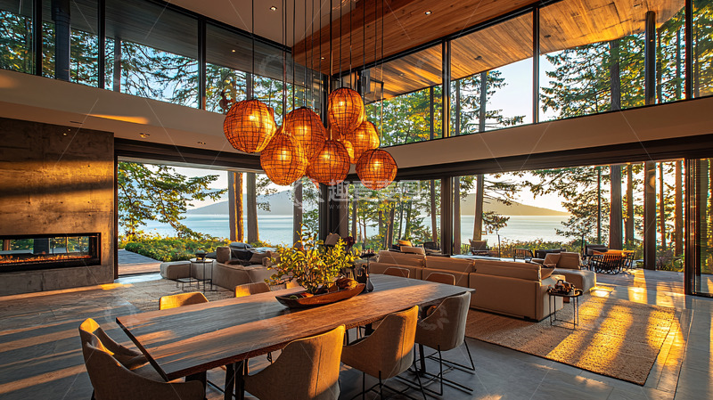 高清大图下载【趣麦麦图】豪华现代落地窗别墅