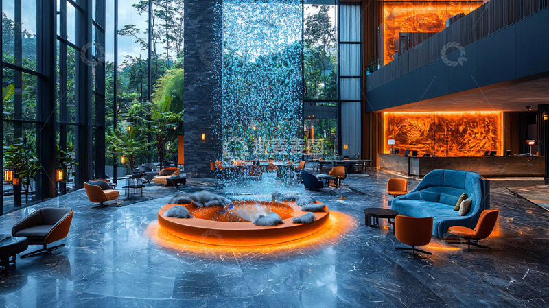 高清大图下载【趣麦麦图】高端酒店大堂室内设计