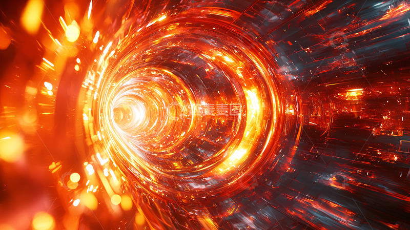 高清大图下载【趣麦麦图】火焰漩涡隧道