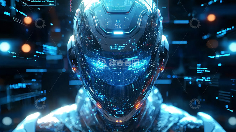 高清大图下载【趣麦麦图】未来战士的头盔特写