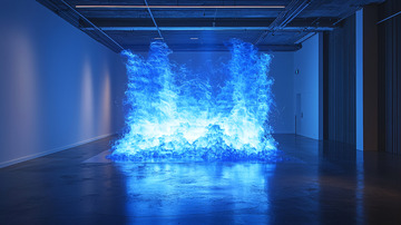 蓝色火焰装置艺术