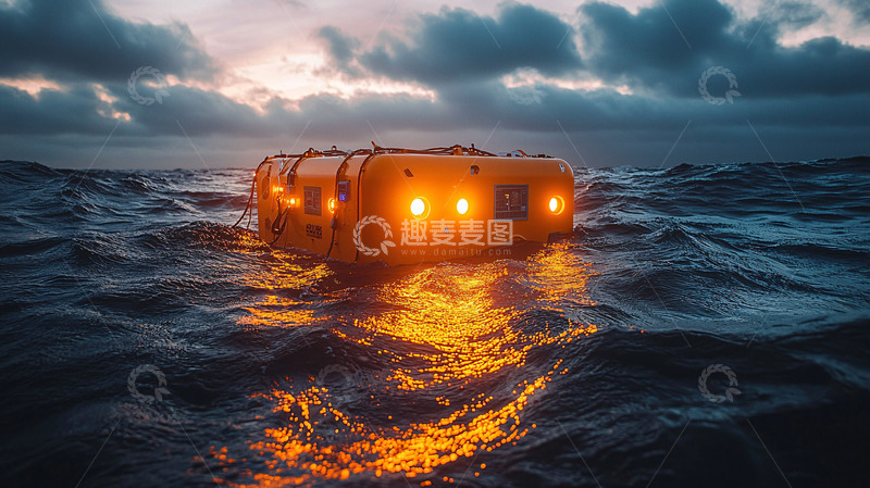 高清大图下载【趣麦麦图】海上橙色设备