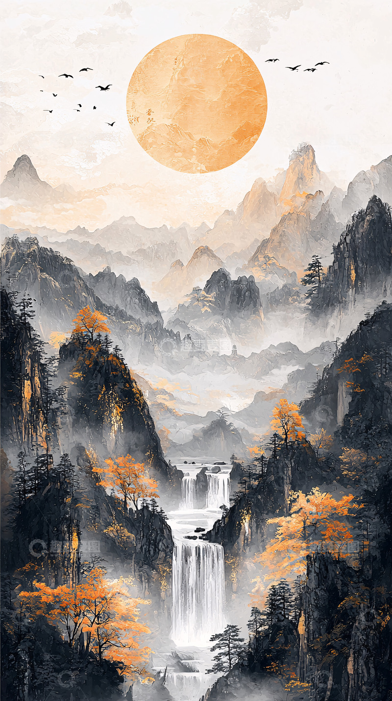 高清大图下载【趣麦麦图】水墨山水