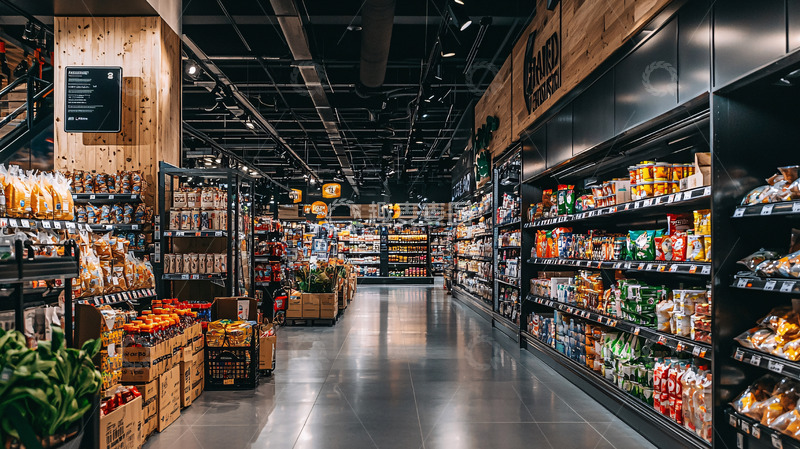 高清大图下载【趣麦麦图】现代化超市货架商品陈列