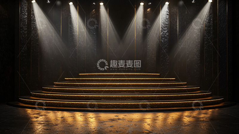 高清大图下载【趣麦麦图】空旷舞台灯光聚焦