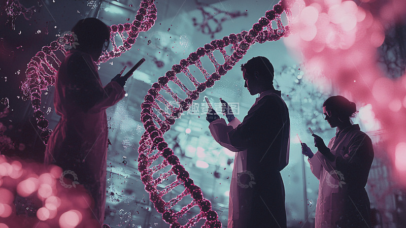 高清大图下载【趣麦麦图】科学家研究基因