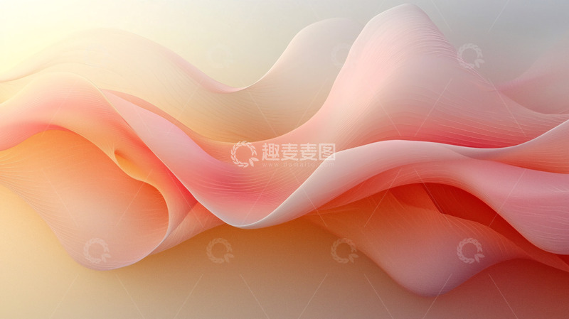 高清大图下载【趣麦麦图】粉色丝绸质感流动