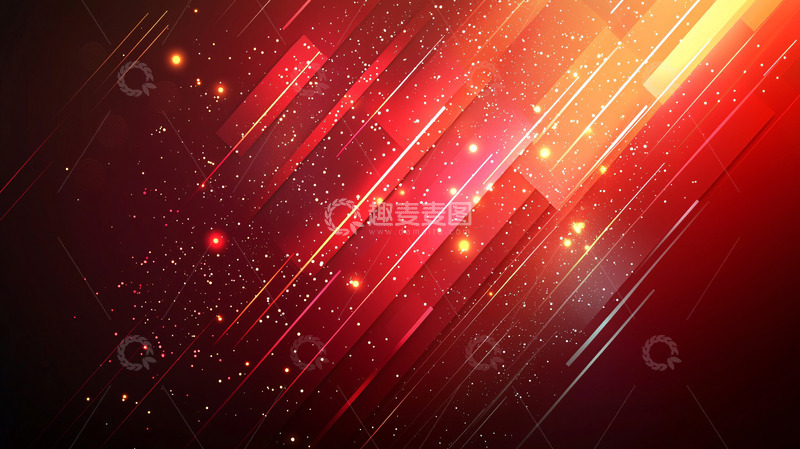 高清大图下载【趣麦麦图】红黑橙色斜线光效背景