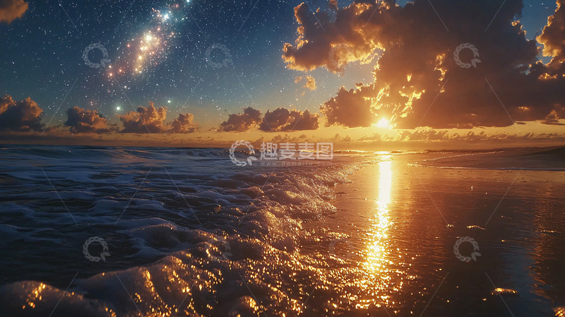 高清大图下载【趣麦麦图】海边日出