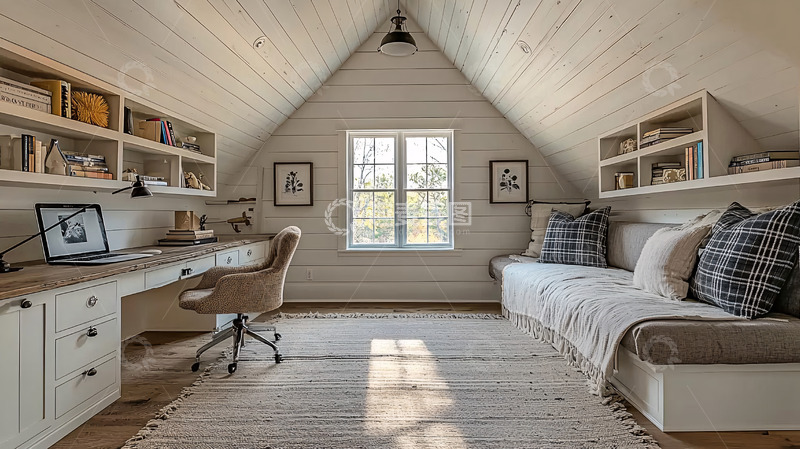 高清大图下载【趣麦麦图】阁楼工作间