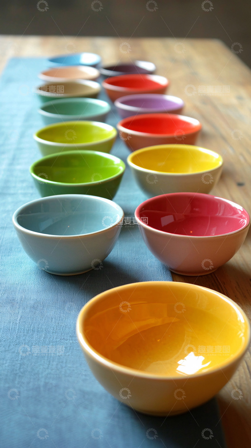 高清大图下载【趣麦麦图】彩色小碗