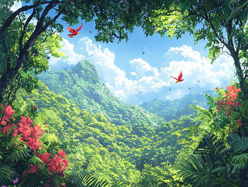 高清大图下载【趣麦麦图】爱心树林