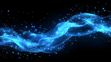 蓝色魔法粒子流