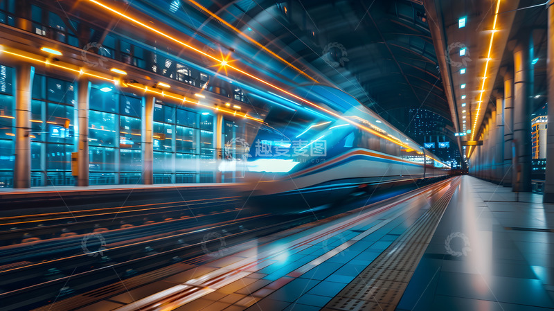 高清大图下载【趣麦麦图】高铁高速运行摄影