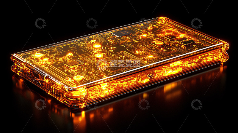 高清大图下载【趣麦麦图】-透明手机内部结构发光