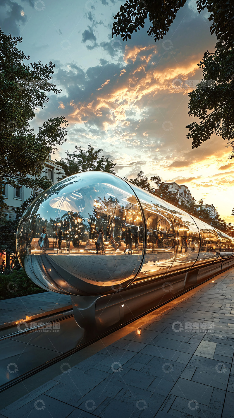 高清大图下载【趣麦麦图】未来科技感交通工具