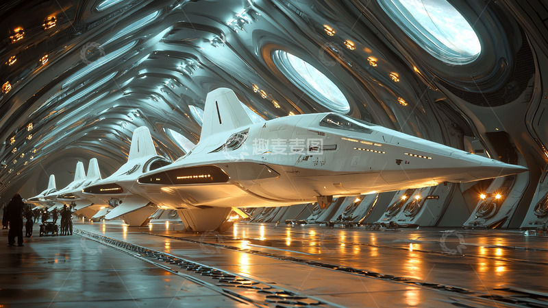 高清大图下载【趣麦麦图】航天飞机库房
