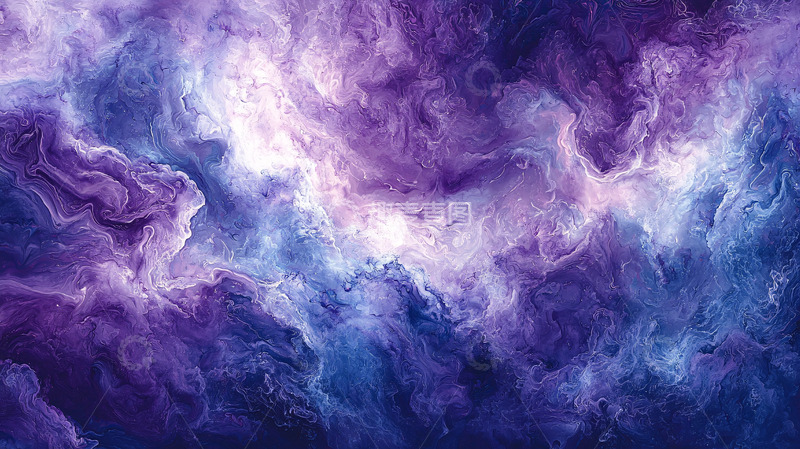 高清大图下载【趣麦麦图】紫色蓝色梦幻烟雾背景