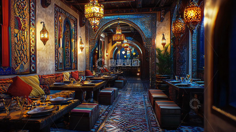 高清大图下载【趣麦麦图】摩洛哥风格餐厅