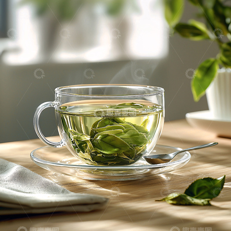 高清大图下载【趣麦麦图】清晨一杯绿茶