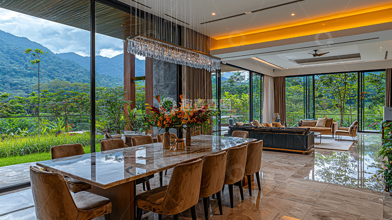 高清大图下载【趣麦麦图】现代简约别墅餐厅