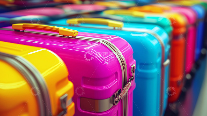 高清大图下载【趣麦麦图】多彩行李箱特写