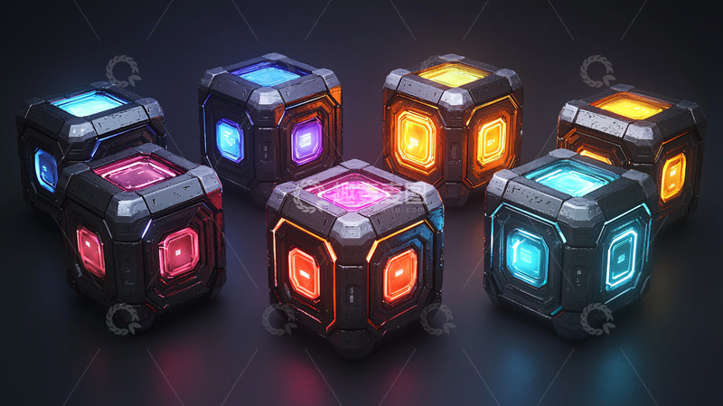 高清大图下载【趣麦麦图】发光立方体