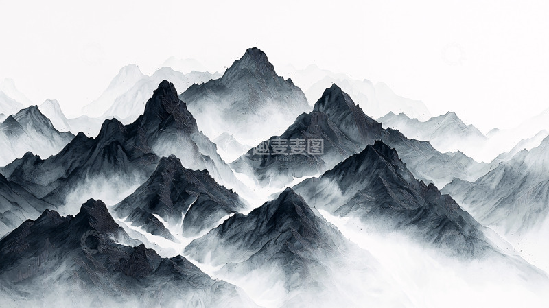 高清大图下载【趣麦麦图】水墨山水画182