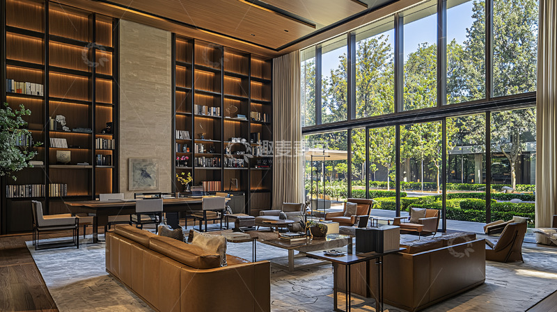 高清大图下载【趣麦麦图】现代极简风格客厅大窗