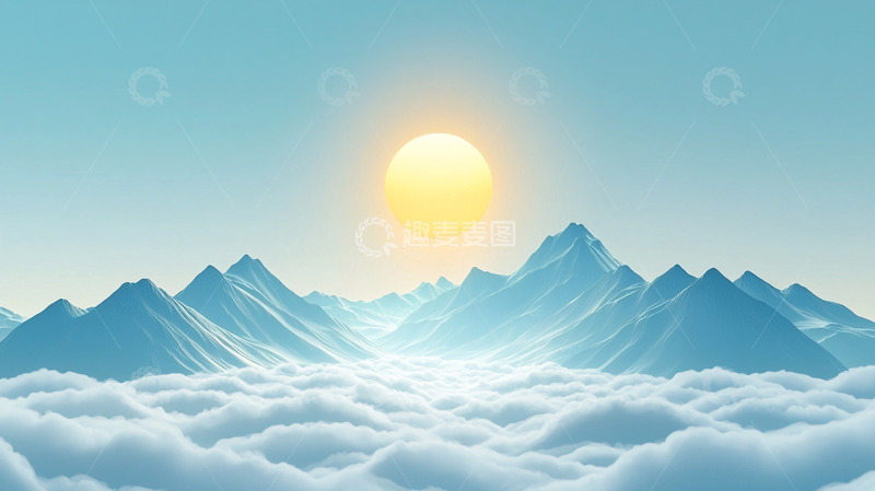 高清大图下载【趣麦麦图】云海日出