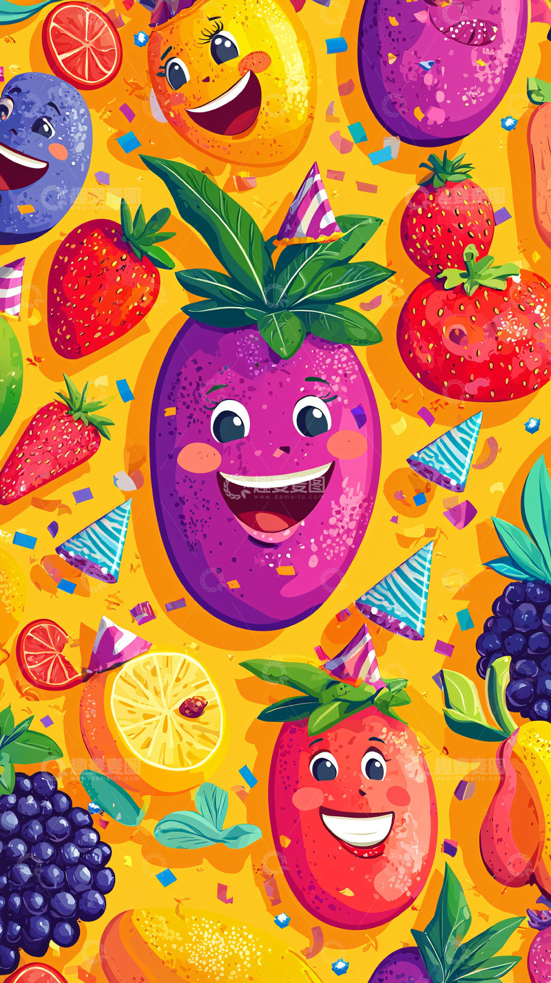 高清大图下载【趣麦麦图】水果卡通