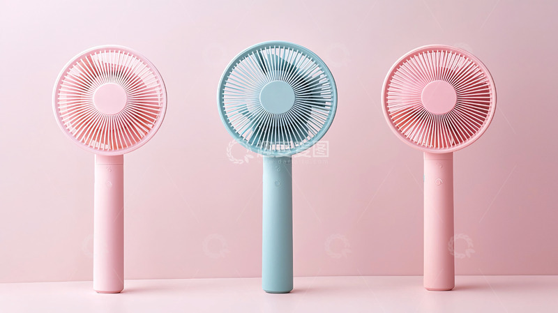 高清大图下载【趣麦麦图】粉色系迷你手持风扇