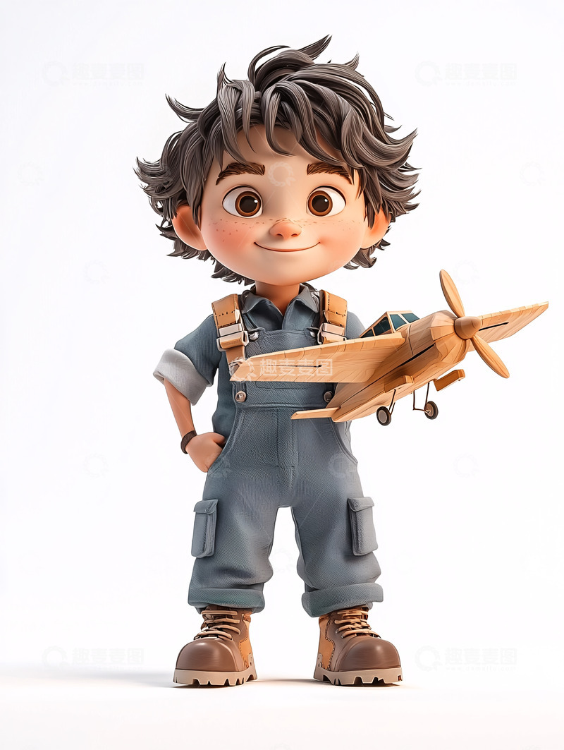 高清大图下载【趣麦麦图】卡通男孩