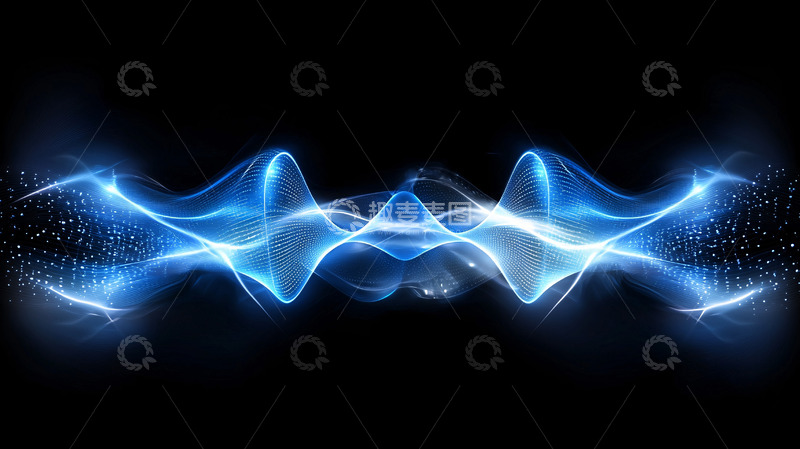 高清大图下载【趣麦麦图】蓝色光波