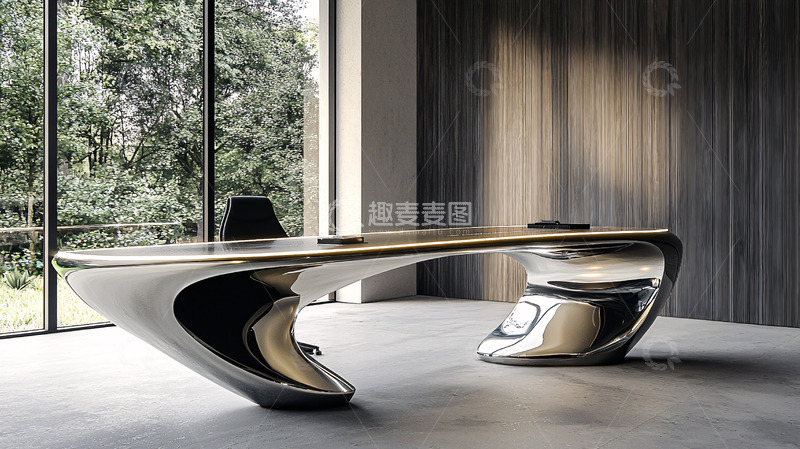 高清大图下载【趣麦麦图】现代极简金属办公桌