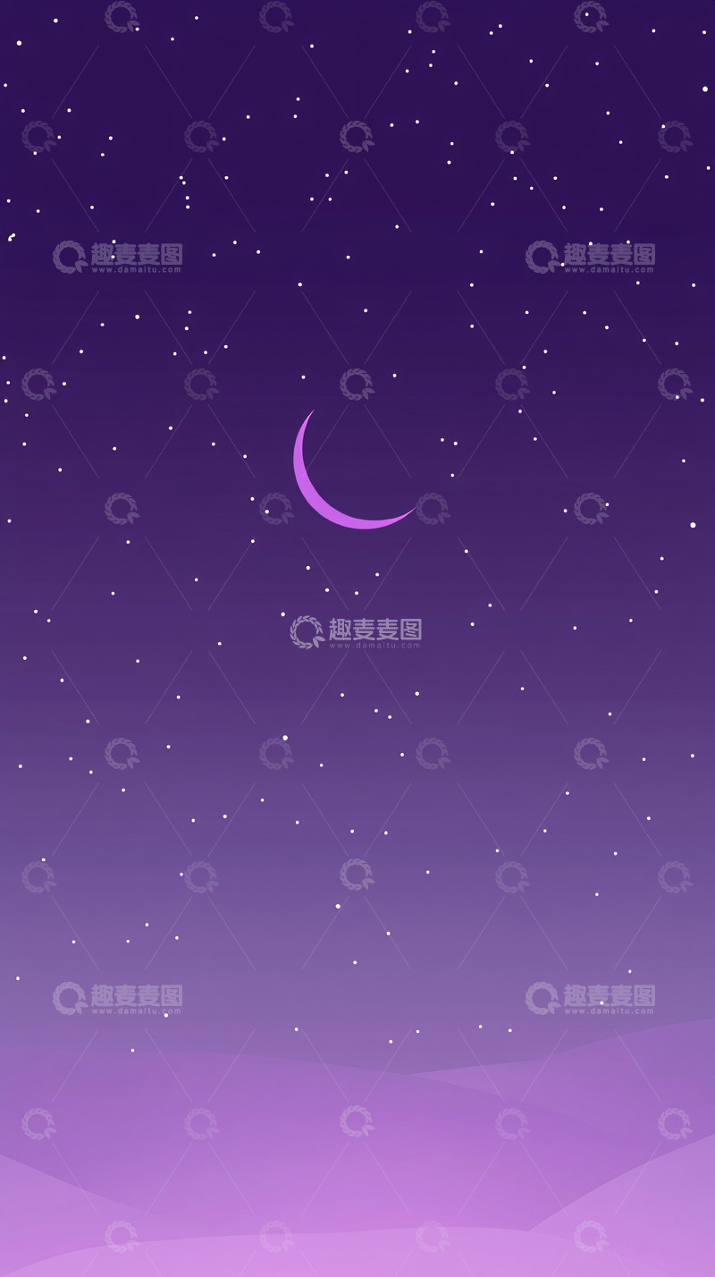 高清大图下载【趣麦麦图】紫色星空