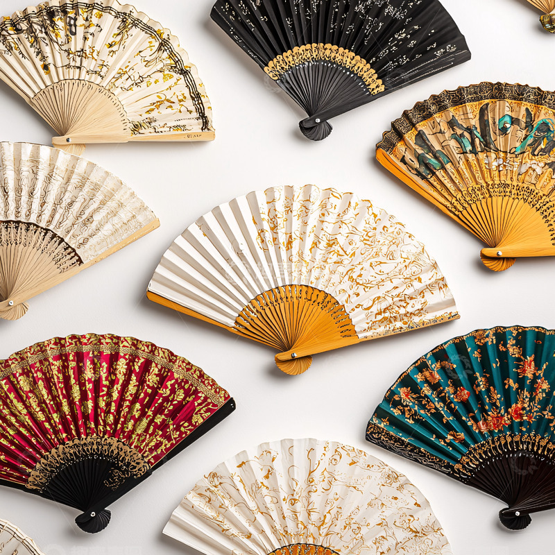 高清大图下载【趣麦麦图】各式各样的精美折扇