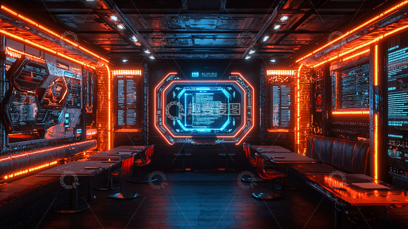 高清大图下载【趣麦麦图】未来科技感房间