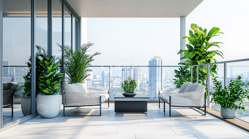高清大图下载【趣麦麦图】现代简约阳台设计