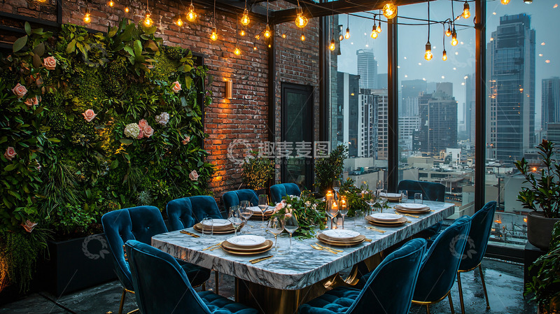 高清大图下载【趣麦麦图】都市景观餐厅