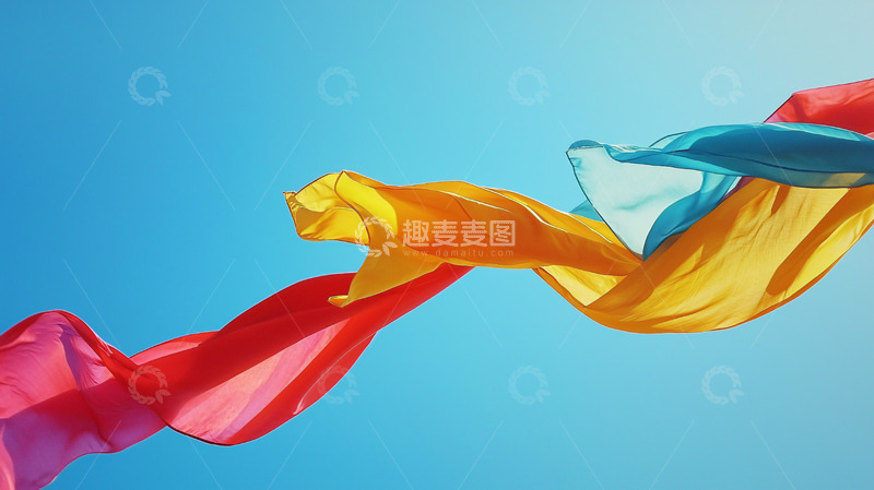 高清大图下载【趣麦麦图】彩色飘带