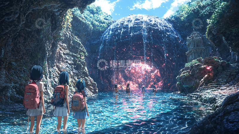 高清大图下载【趣麦麦图】梦幻洞穴探险